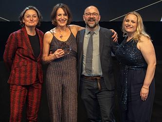 Health and Safety Executive collect award for Research Live in-house team of the year at the 2024 MRS Awards